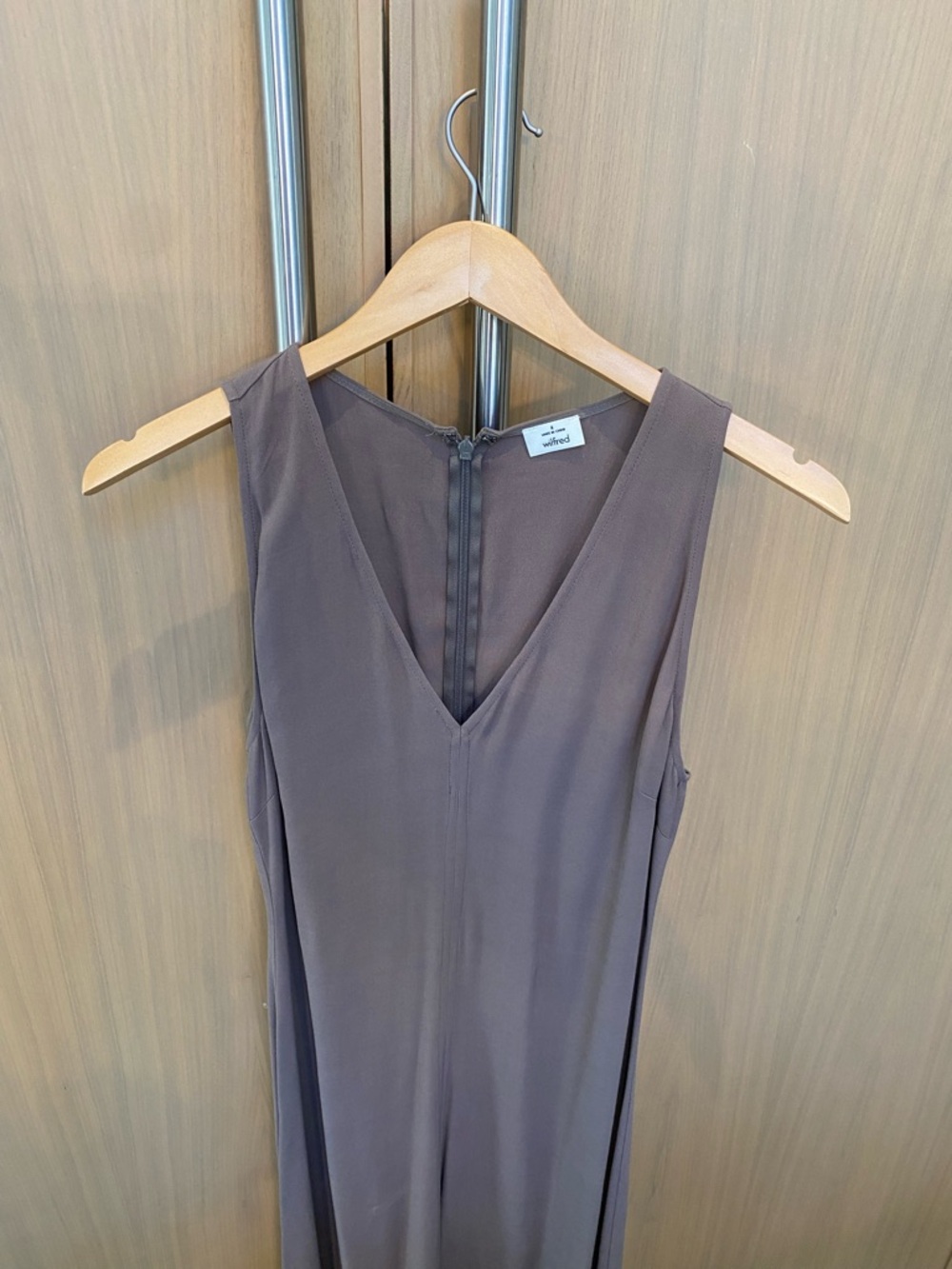 Wilfred Brown V-Neck Sleeveless Dress